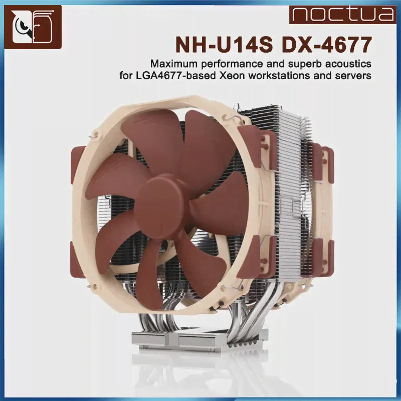 Noctua NH-U14S DX-4677 серверы радиатор 140 мм тихий кулер для ЦП с двумя вентиляторами для рабочих станций и серверов LGA4677-Based Xeon (art.: 3920c103dde92)-2