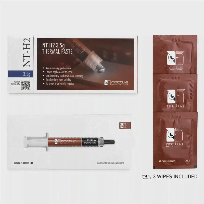 Noctua NT-H1 3,5g 10g, термопроводящая паста для ноутбука, NT-H2, Теплопроводящая смазка, радиатор шасси (art.: 3920bc3e4c83a)-1