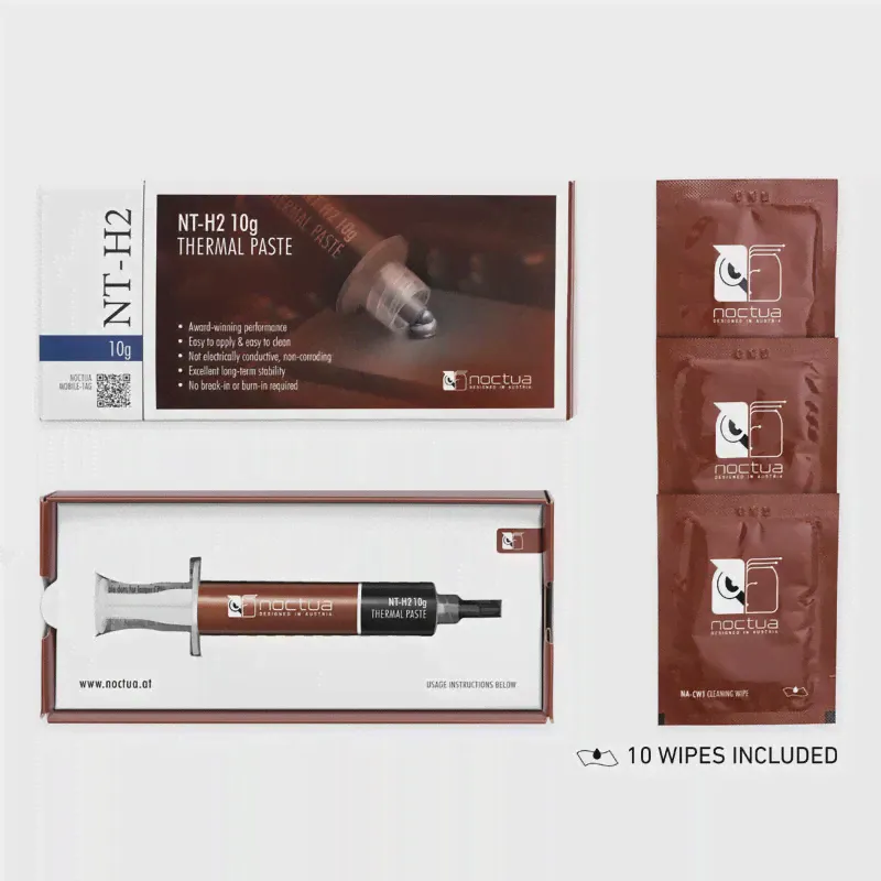 Noctua NT-H1 3,5g 10g, термопроводящая паста для ноутбука, NT-H2, Теплопроводящая смазка, радиатор шасси (art.: 3920bc3e4c83a)-0