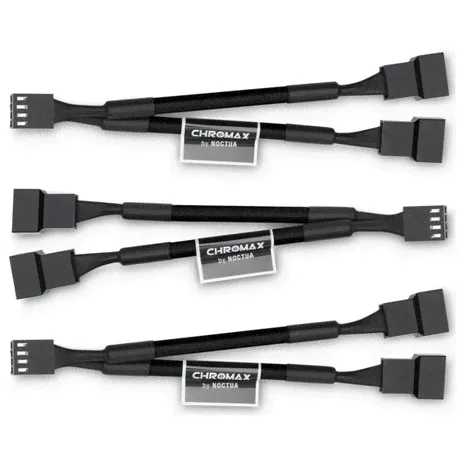 Разветвитель Noctua 4-pin - 2x 4-pin PWM, Noctua NA-SYC1 Chromax Black, 3 шт. (NA-SYC1.BLACK)-0